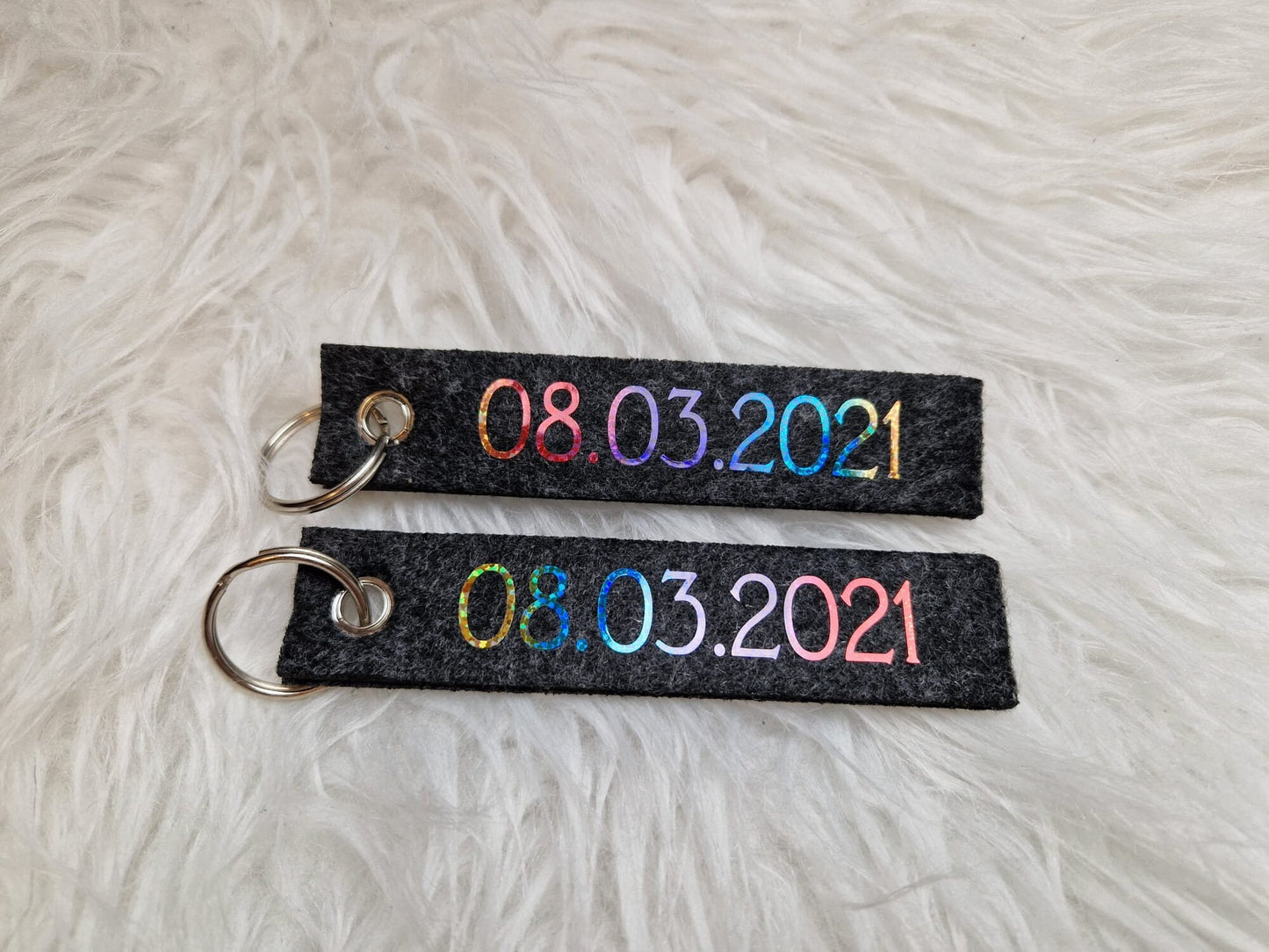 2er-Set Personalisierte Schlüsselanhänger | Geschenk für Partner | Schüsselanhänger-Set für Paare